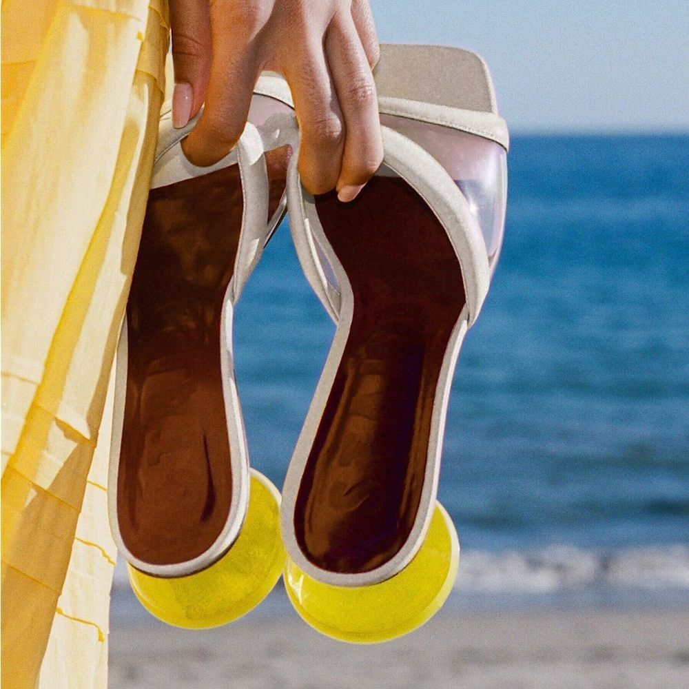 STAUD SIMONE MULES IN GOLDIE